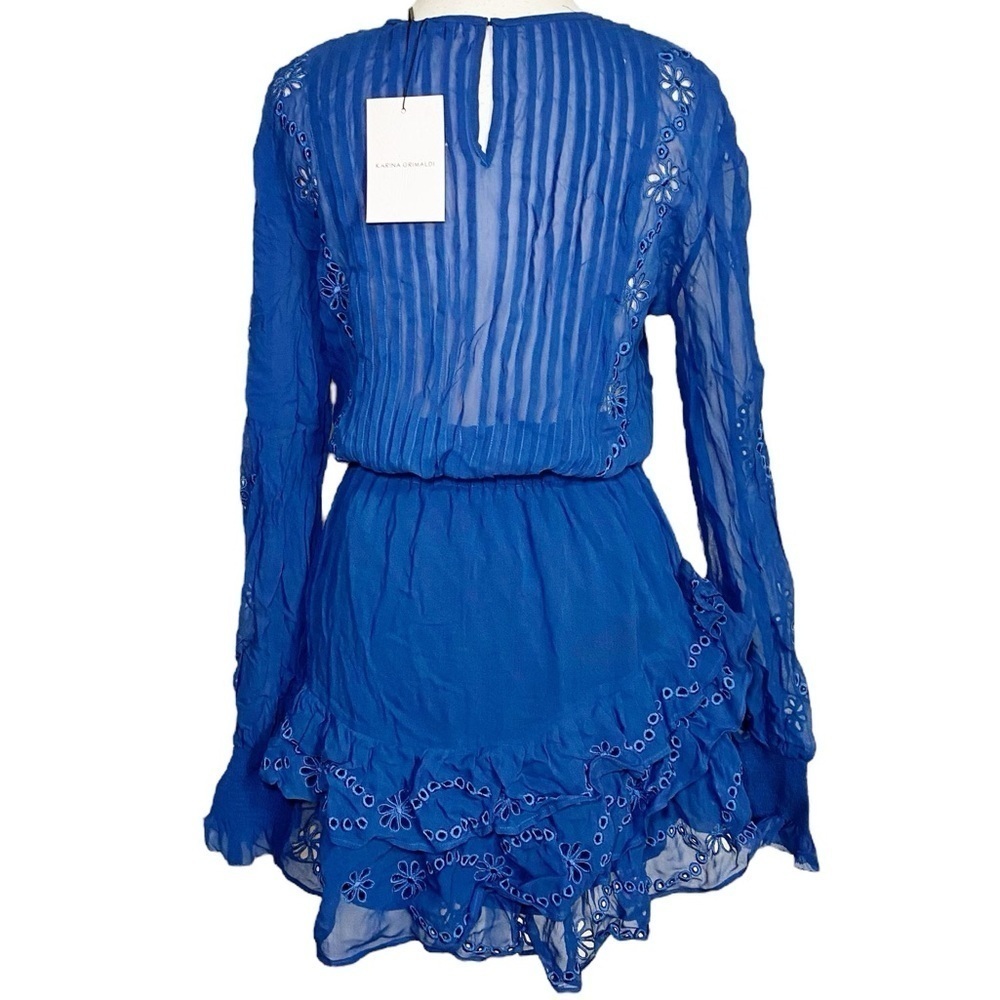 Karina Grimaldi Linda Embellished Mini Dress in Blue NWT - Picture 2 of 16